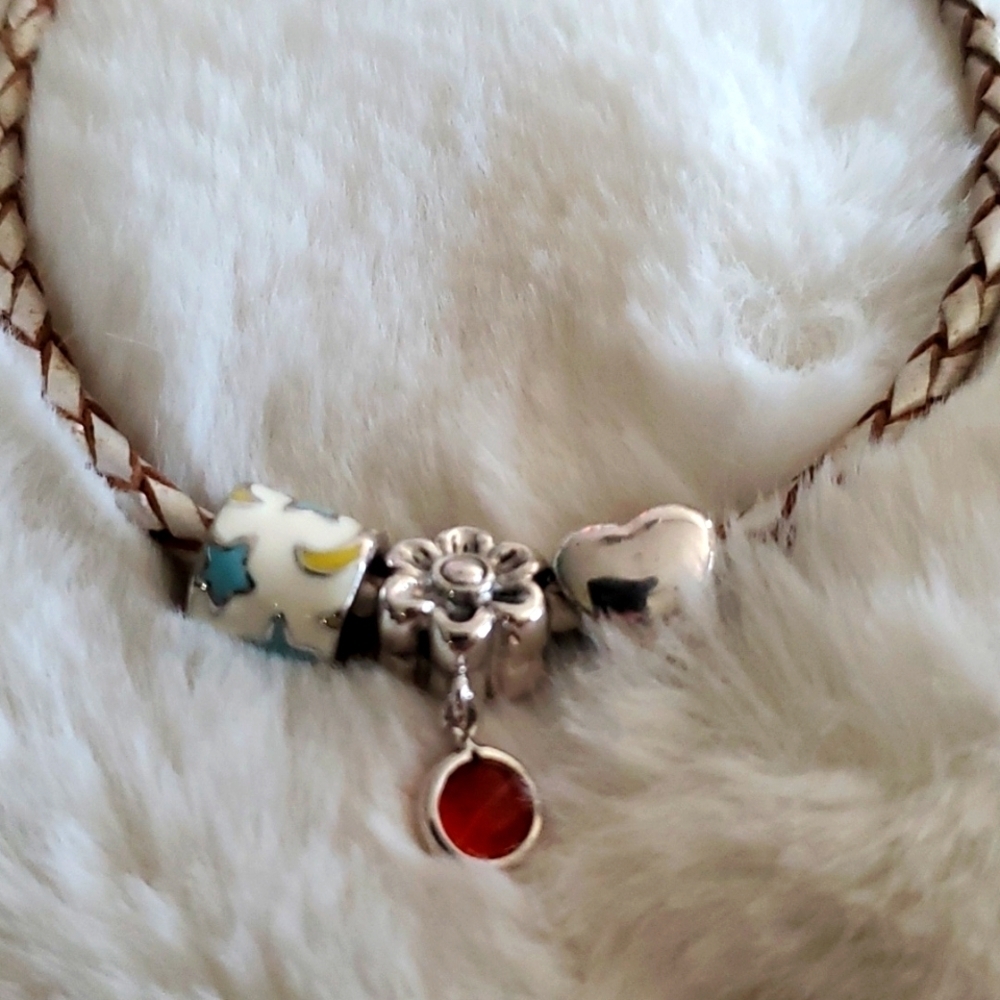 DONATELLA CHARM BRACELET W STARS HEART FLOWER GEM